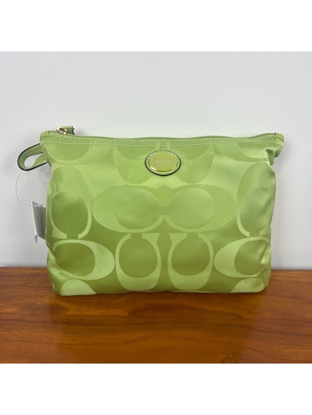 Coach Signature Nylon Packable Weekender Tote Leaf Green NWT F77321 Zip